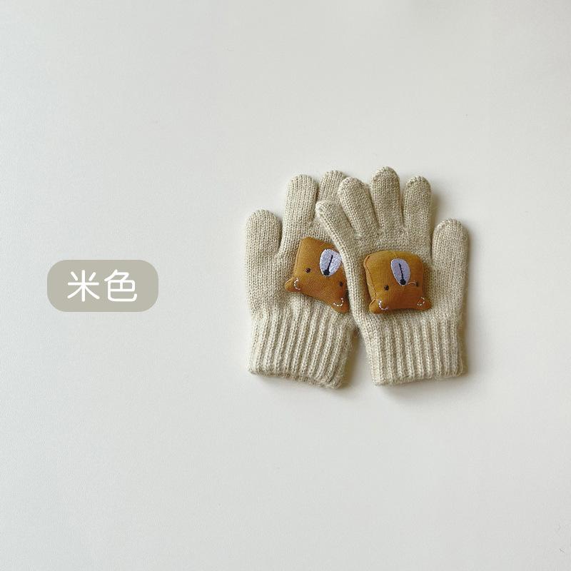 2-8 years old~ Winter children's gloves cute five-finger warm infant boy girl boy girl baby