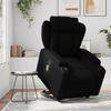 Massage Recliner with Rising Function Black Artificial Leather