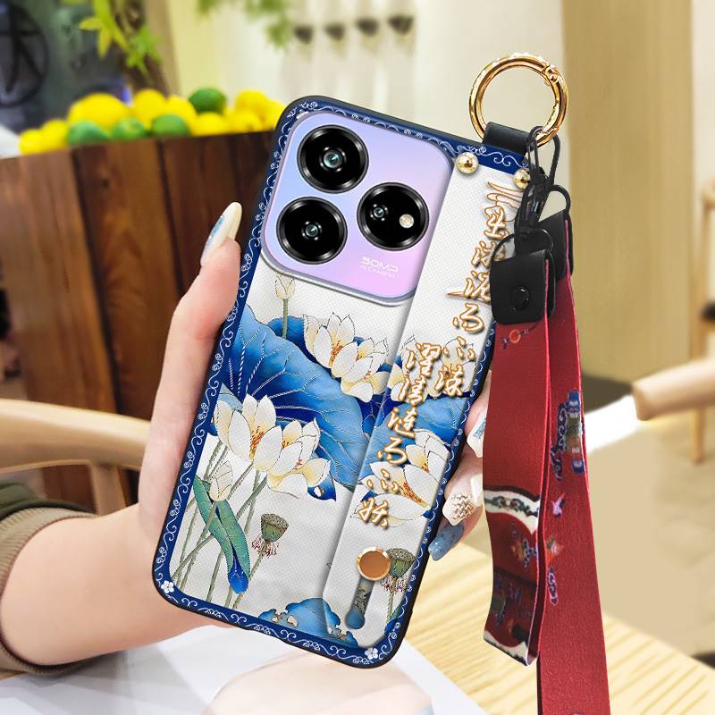 Back Cover For Mom Phone Case For ZTE Blade V60 Design/Axon 60 Lite Wrist Strap Wristband Anti-dust Phone Holder Lanyard