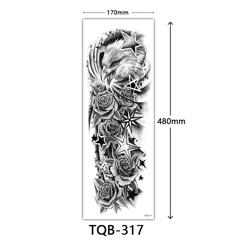 Full Arm Tattoo Sticker, Full Arm Big Picture Tattoo Sticker, Flower Arm Tattoo Sticker Tattoo