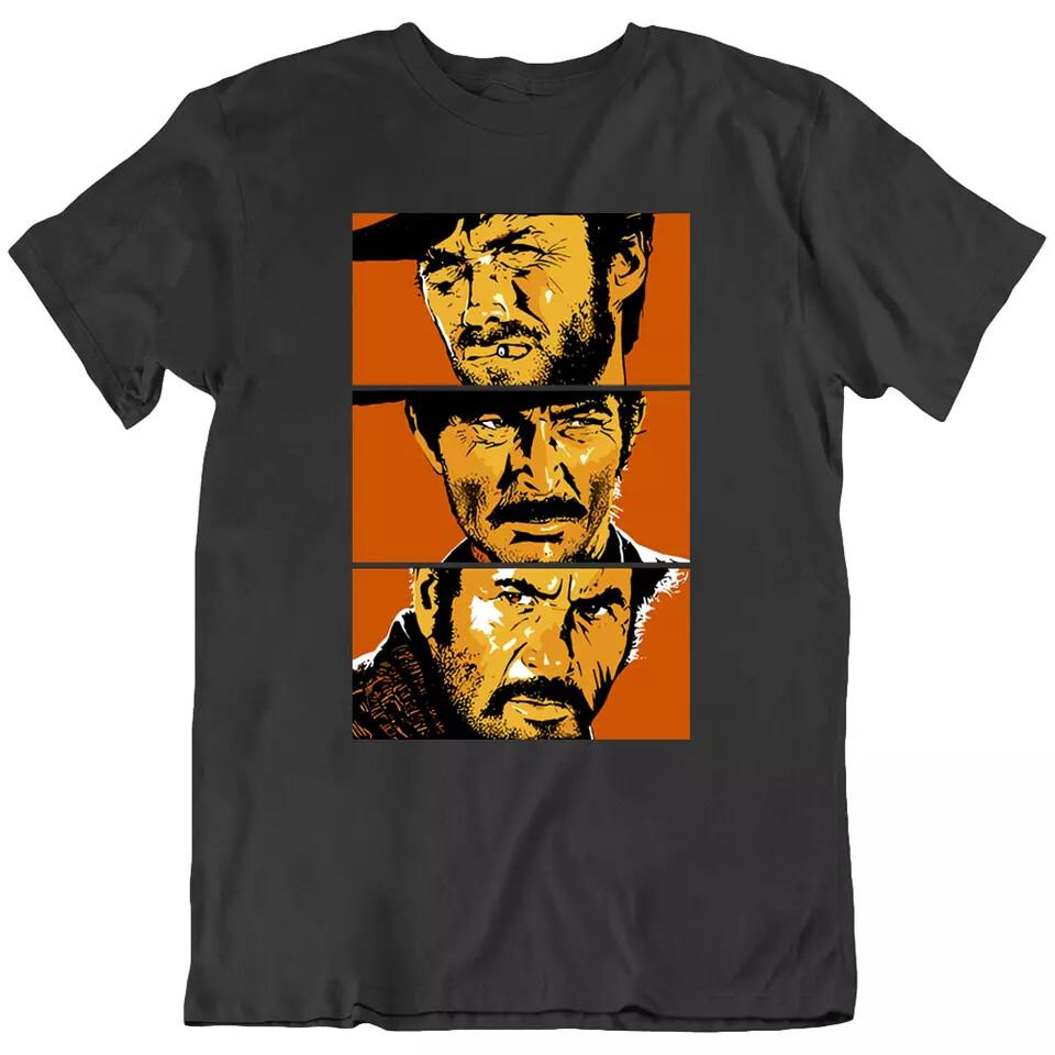 The Good, The Bad, The Ugly, Spaghetti Western, Movie Fan T Shirt Tee Gift New S