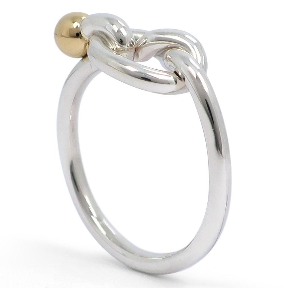 TIFFANY&Co. Love knot Ring Silver925/K18 yellow gold #5.8(US Size) 3.0g Women Used