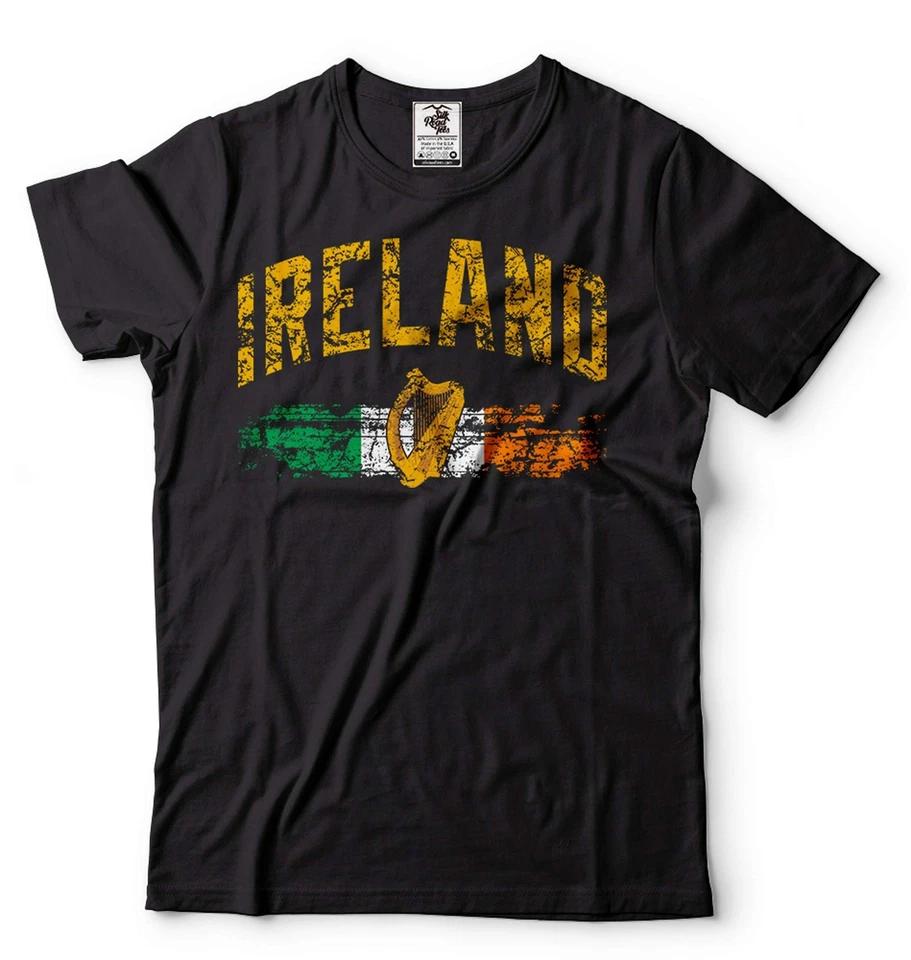 Mens Ireland Shirt Irish Patriotic Shirt Ireland National Flag Tee Irish Gifts L