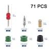 71 Stück Verteilerrohr Kühlmittel Dichtung Adapter Dichtung Spule Reparatur Entferner Installateur Reparaturzubehör
