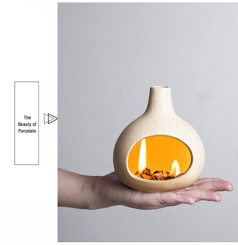 Sage & Cedar Incense Burner - Small Demagnetizing Fireplace for Purification