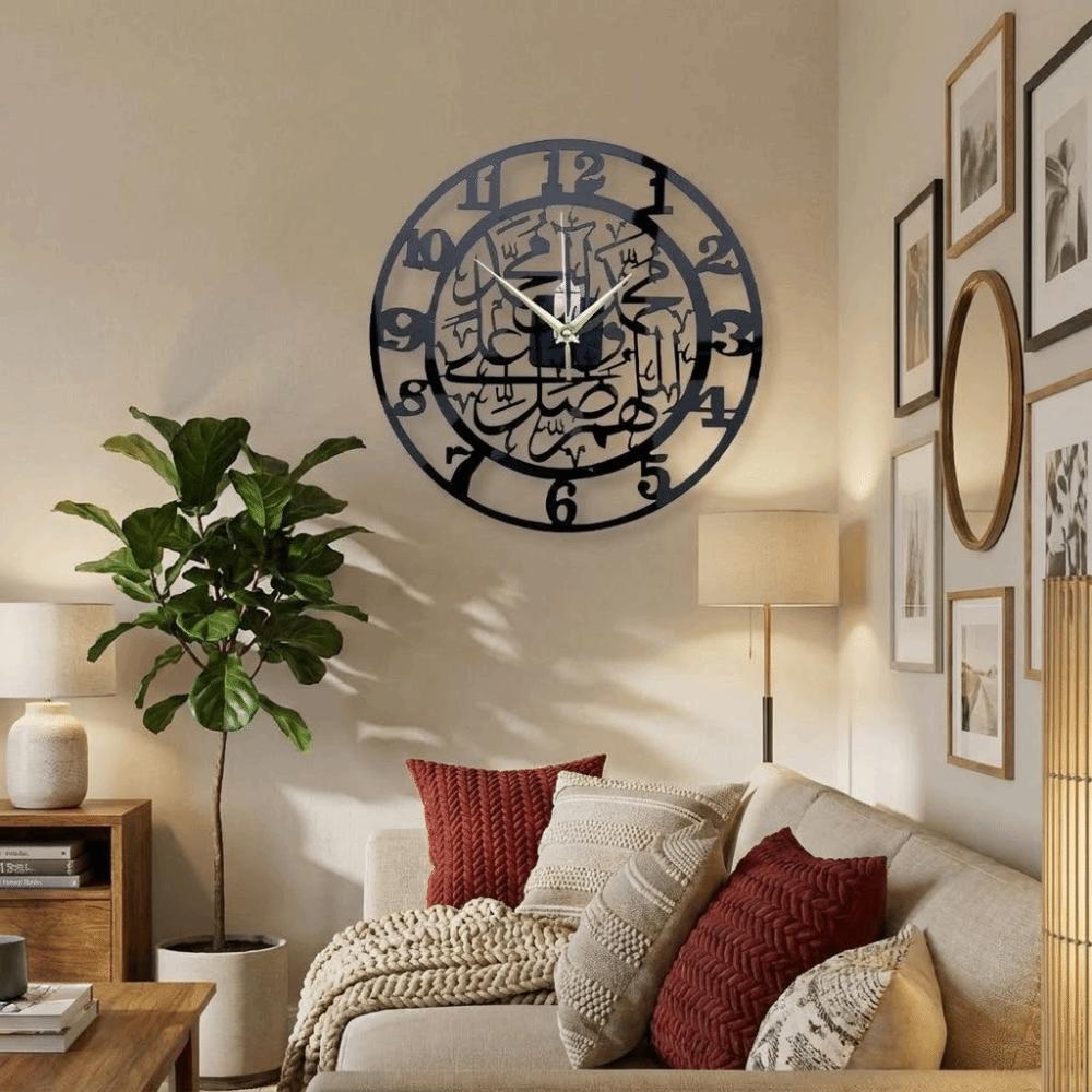 Ethnic Style Acrylic Wall Clock Minimalist Arabic Numbers Clock Decorative Timepiece  Kitchen
