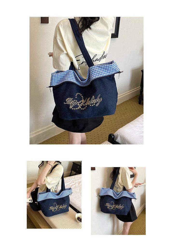 Versatile Denim Double-Sided Crossbody & Shoulder Bag for Women – Trendy, Large Capacity Commuter Bag