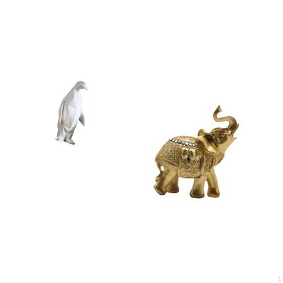Penguin Elephant Resin Animal Sculpture Figurine Collectable Craft Decorative Ornament Statue for