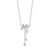 Lovely 925 Silver Pink Bow Charms Earrings Rings Christmas Bell Pendant Fit Original Bracelet Necklace DIY Jewelry Gift