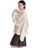Keulleiseu Seri Loose Fit Cape Layered T-Shirt 2-Piece Set_Ivory