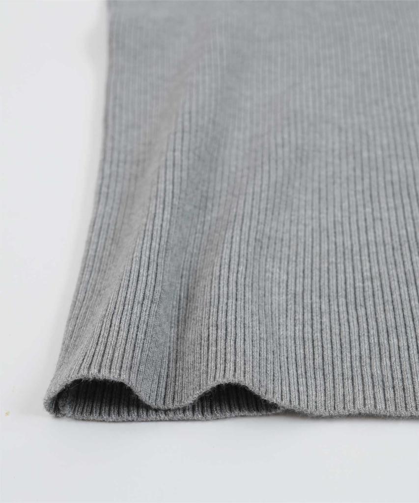 miette Finger Rib Knit RCXX0719 Free Size Light Gray Multi-Color Women's