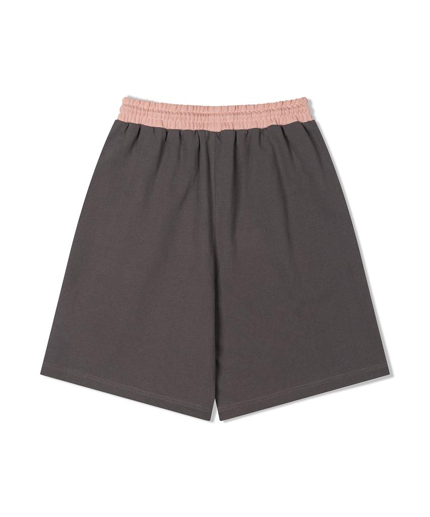 Palet Color Block Sweat Shorts Charcoal