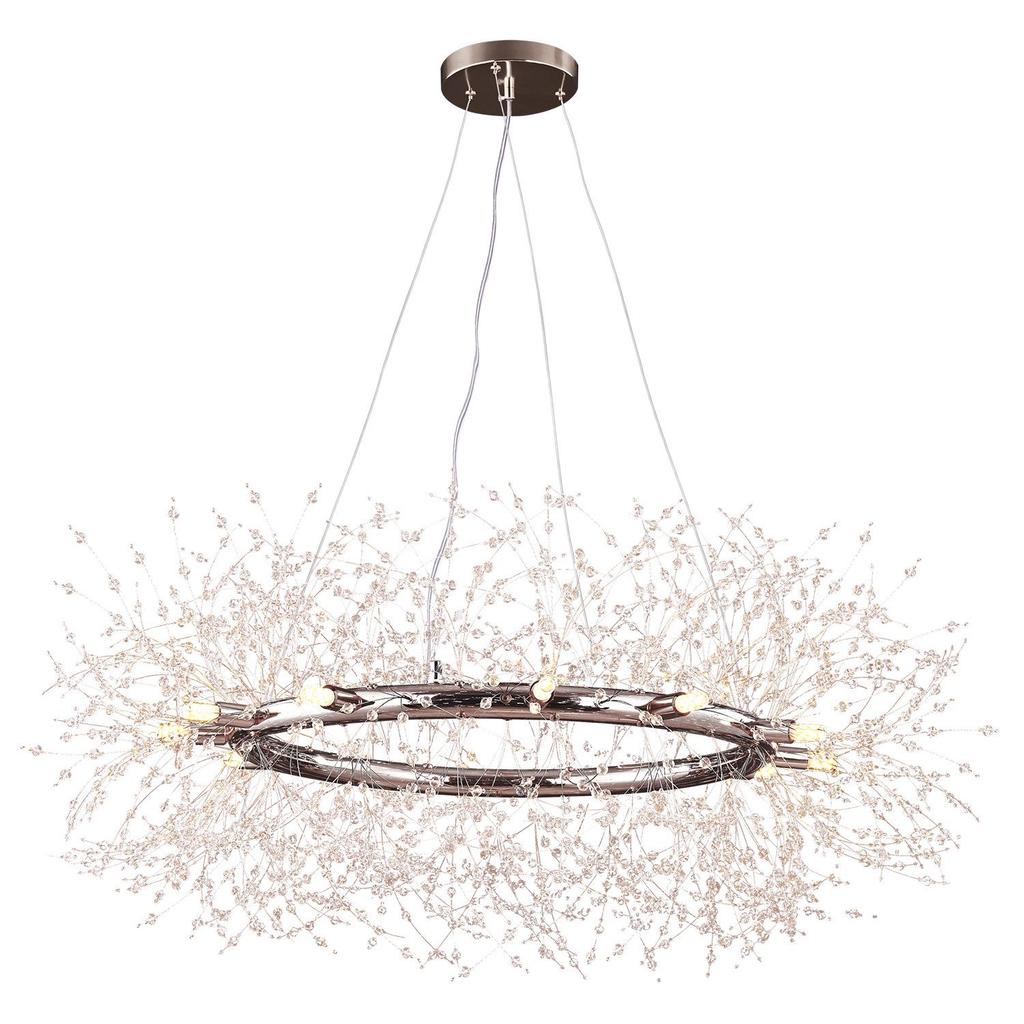 Dandelion Fireworks Crystal Chandelier for Living Room, Bedroom, Dining Room, Bathroom, Kitchen