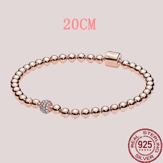 925 Sterling Silver Snake Chain Bracelets Charm Pendientes Mujer 925 Original Bracelet For Women Fine Jewelry Clasp Bangle Gift