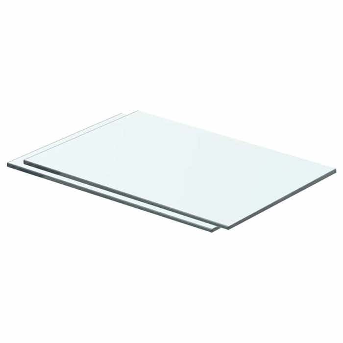 VidaXL Panneaux d'étagère 2 pcs Verre Transparent 40 x 20 cm