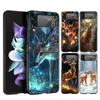 Cartoon Animal Deer Hard PC Phone Case For Samsung Galaxy Z Flip 7 6 5 4 Black Cover For Galaxy Z Flip 3 Foldable Fundas Shell