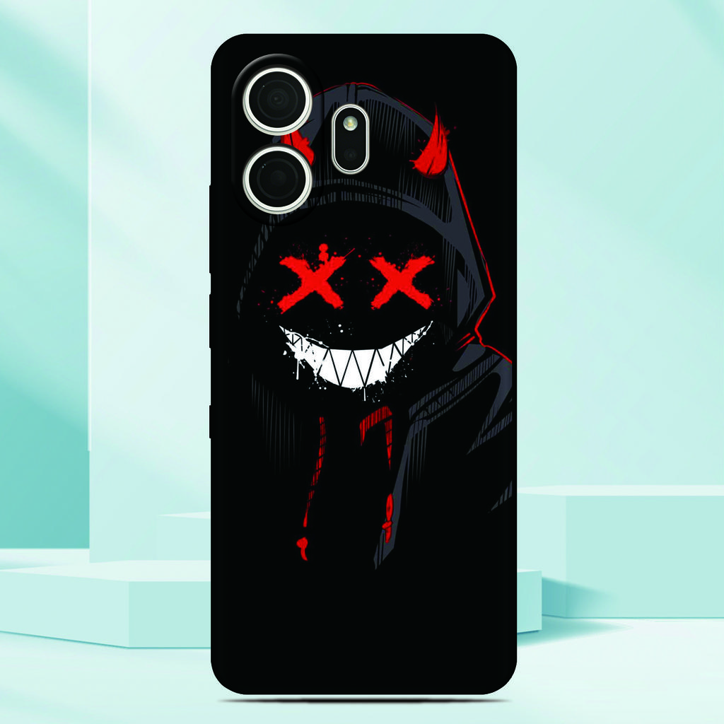 Anime Bad Boy Devil Phone Case For TCL NxtPaper 70 Pro 5G Painted TPU Black Back Cover Soft Silicone Funda Screen Protector Film