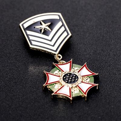 Kolej Tarzı Amerikan Bayrağı Rozeti Kolye Madalya Broş