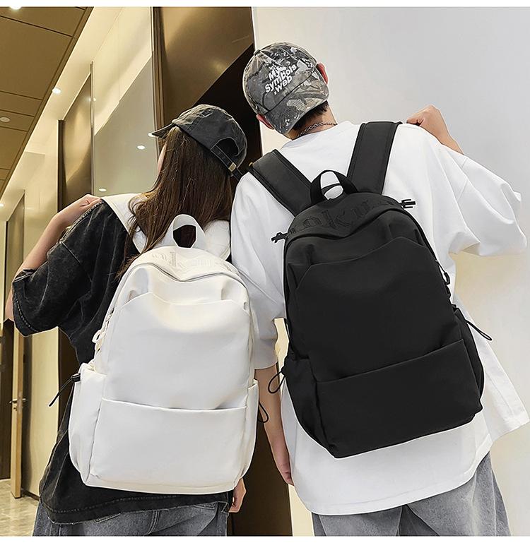 2025 Neuer Stil Minimalistischer Rucksack: Schulranzen mit großer Kapazität für Mädchen der Unter- und Oberstufe - Einfarbig, perfekt für kurze Ausflüge