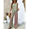 Bohemian women's sleeveless suit is suitable for daily wear, vacation sleeveless suit, spot solid color premium