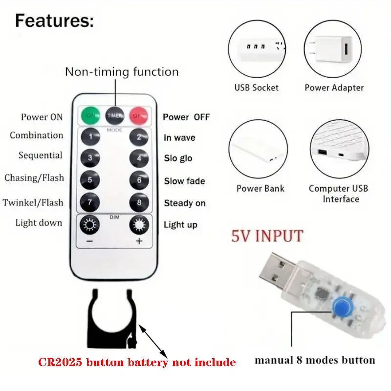 3/4/6M Festoon Christmas Home Decoration LED Curtain Lights Fairy Garland on The Window USB 8 Modes Light String Wedding Party