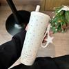Original Star Stainless Steel Straw Water Bottle For Girls Large Capacity Sports Insulated Tumbler Camping Coffee Thermal Bottle