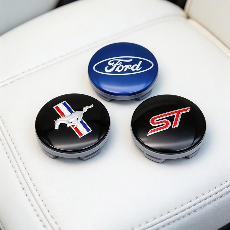 ABS 5.4cm Car Wheel Center Hub Cap ABS Ford 5.4cm Rim Cover Badge For Ford Focus Mondeo Edge Ecosport Ranger Fiesta Fusion Kuga