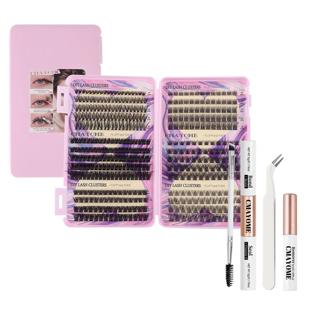 False Eyelash Extension Set, Single Cluster Of 433 Clusters Of 10-18Mm Length Mixed Eyelashes