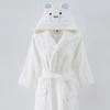 Children's Warm Cotton Cartoon Hooded Bathrobe - Absorbent Towel Material for Boys & Girls, Ideal for Autumn/Winter Swimming or Sleepwear.