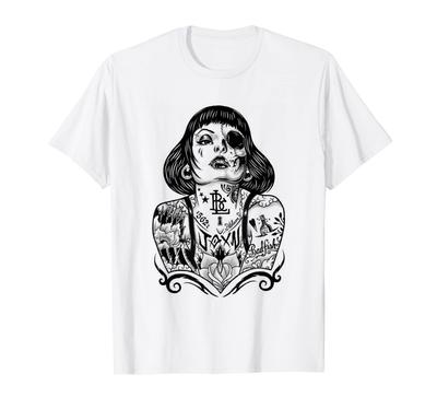 Porträt Kunst Manga Anime Motiv Tattoo Frauen Männer T-Shirt T-Shirt