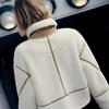 Fall and Winter New Women's Clothing K-style Loose Fleece Double-Sided Long Sleeves Lapel Short Jacket Outwear 6318267