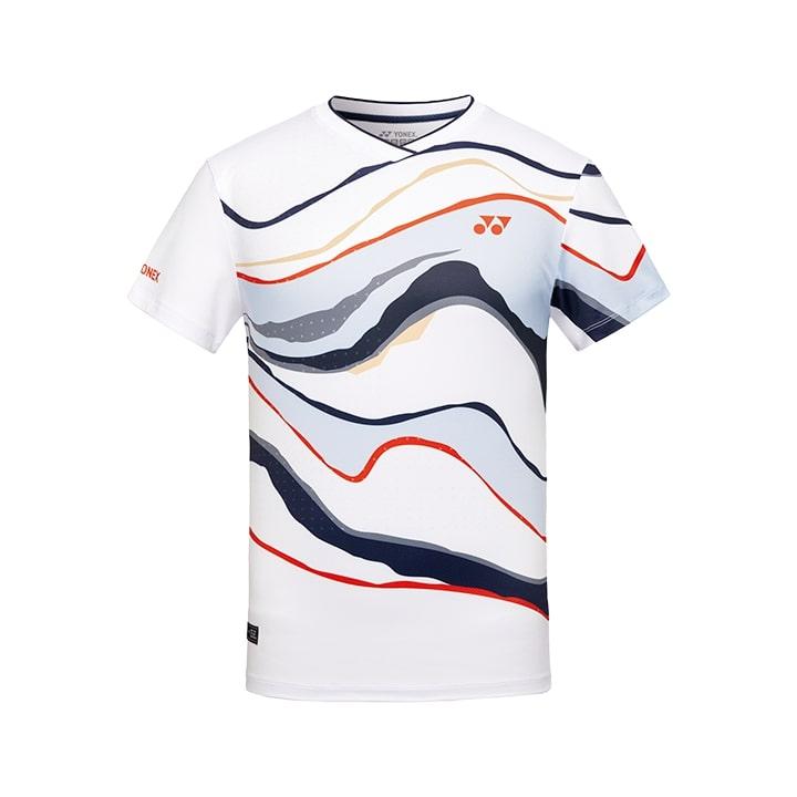YONEX 241Ts019M White Men'S Curved Line Gaming Wear