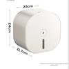 FEEGOO Wall-Mounted Center-Pull Toilet Paper Dispenser, Milky White