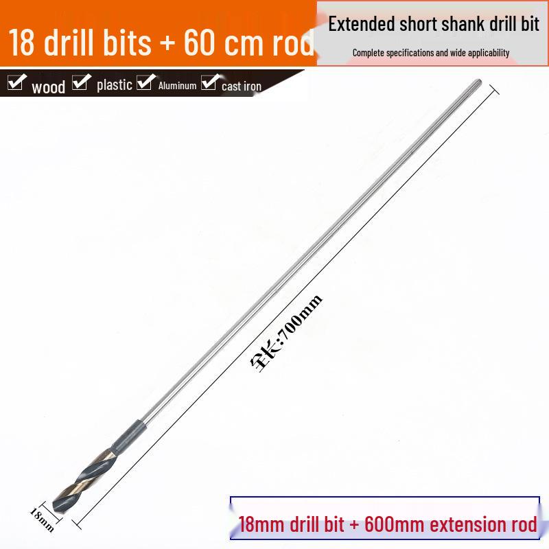 1-Meter Extra Long Twist Drill Bit with Small Shank for Deep Hole Woodworking and Tree Drilling