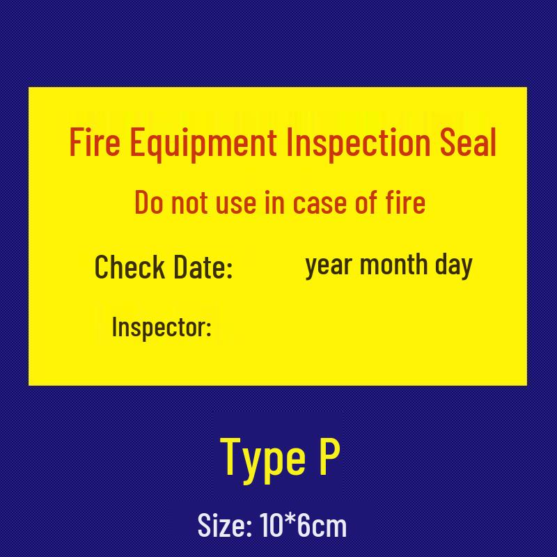 Самоклеящаяся наклейка для осмотра ящика пожарного гидранта и огнетушителя для ежемесячных проверок безопасности
