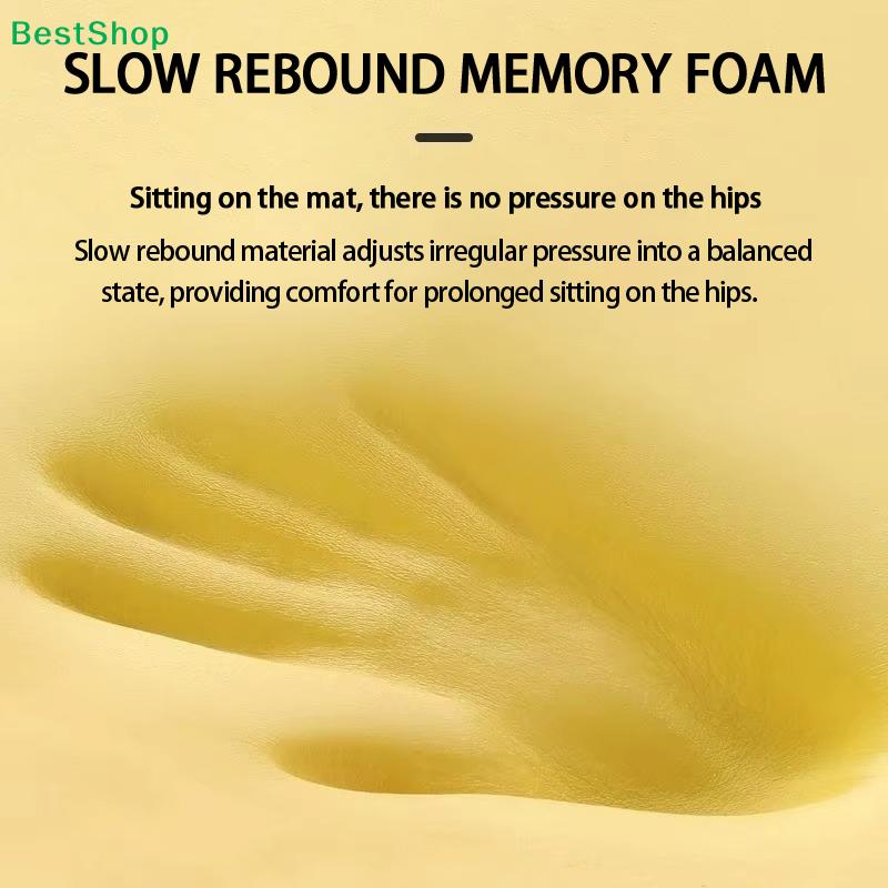 Cool Ice Silk Milk Fiber Rebound Cushion Breathable Anti-Fatigue Seat Pad for Office/Car/Chair