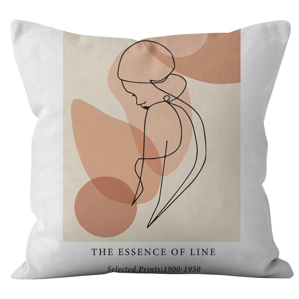 Nordic Wasabi Style Abstract Pillowcase Modern Simple Home Sofa Bedside Cushion Cover
