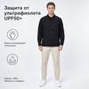 Nike Solid Color Button Long Sleeve Sun Protection Shirt Men Tops Black FB7364-010