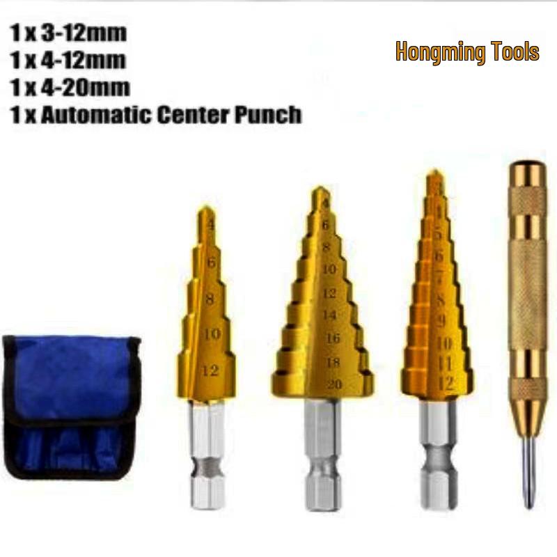 Popular Small 3P Tapered Drill: Hex Shank, Straight Flute for Multi-Material Drilling and Easy Hole Enlargement.