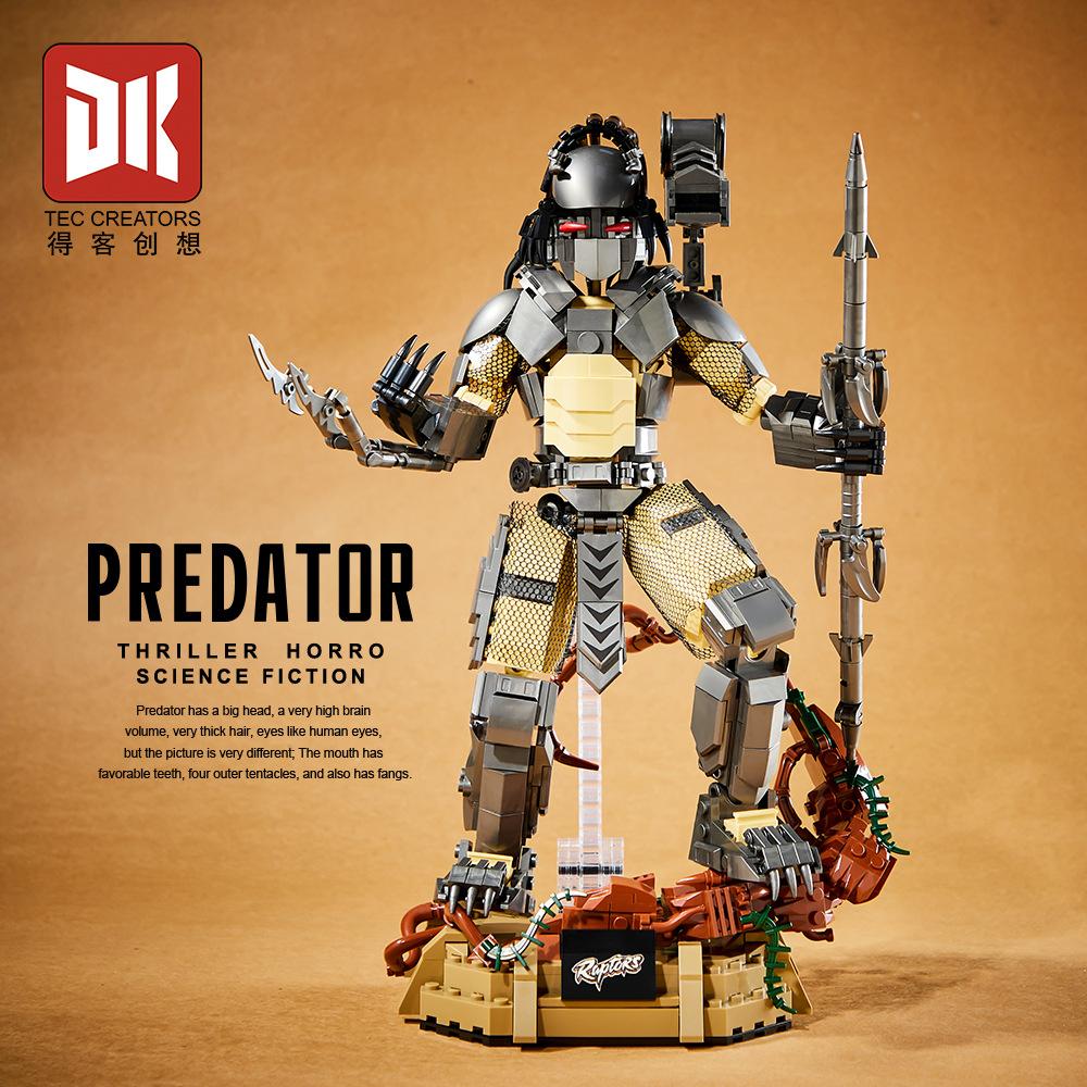 Predator MOC Bausteine Klassiker Film Alien DIY Mini Steine Figur 978 Teile Montage Spielzeug Für Kinder Geburtstagsgeschenke