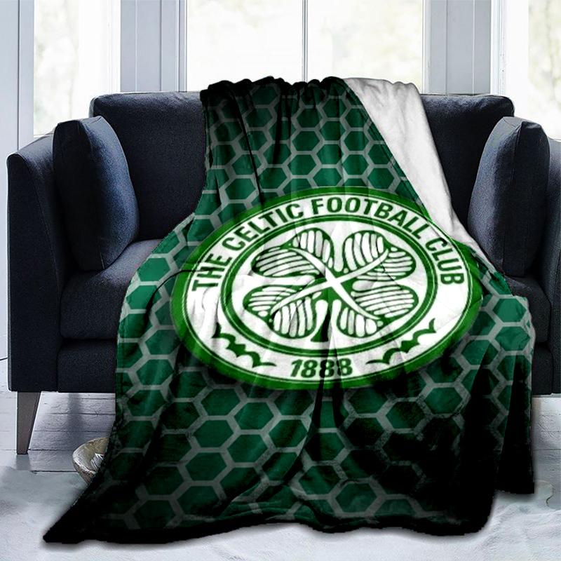 Cel-tic Football Club Crest Printed Throws Blanket Soft Flannel Blankets for Couch Bed Gifts for Men Women Picnic blanket Christmas gifts
