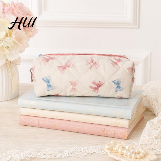 Erweiterte Basis Stifteetui Schleife/Blumenetui, Beuteltasche mit großem Fassungsvermögen, Wasserdichtes Schreibwaren Stilvolle Stifttasche Für Mädchen Perfektes Geschenk für Schüler Kinder