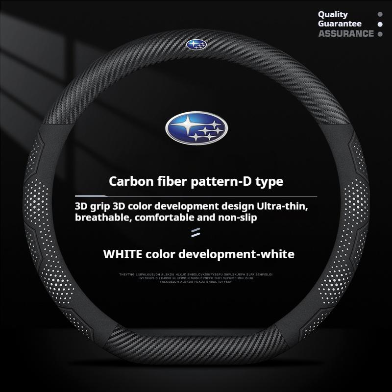 For Subaru Outback Brz Wrx Xv Ascent Forester Impreza Legacy Car Suede Carbon Fiber Leather Steering Wheel Cover Accessories