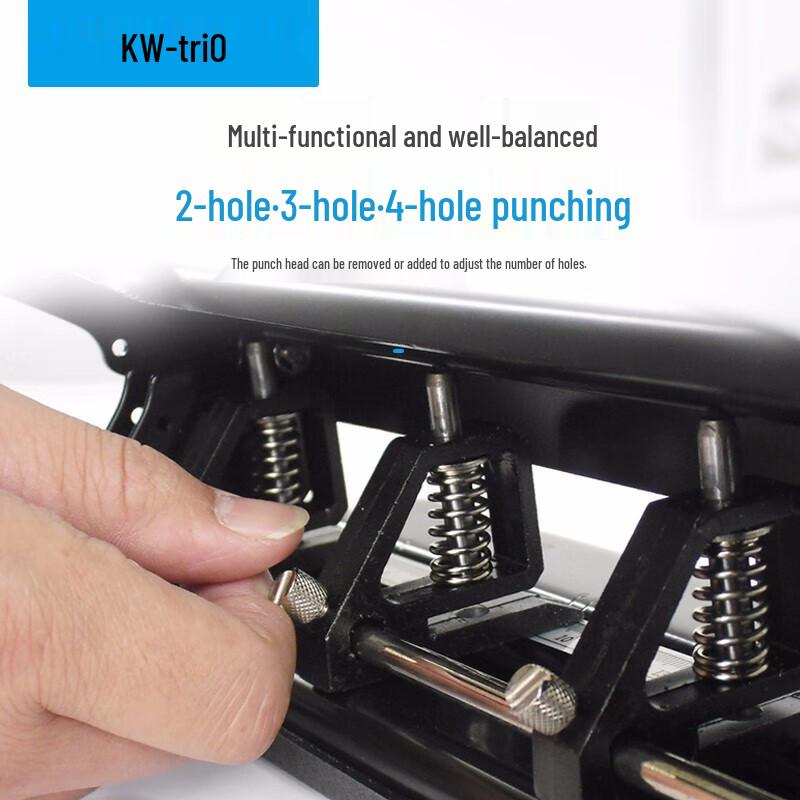 KW-triO Adjustable 3-Hole Punch (30-Sheet Capacity) CN plug (adapter included)