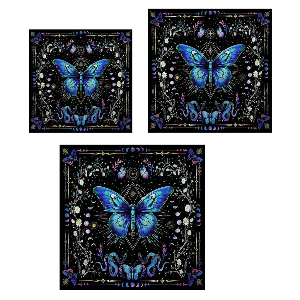 Tarots Tablecloth Altars Cloth Butterfly Flower Astrologys Tablecloth Divinations Card Cloth Tapestry Wall Decoration