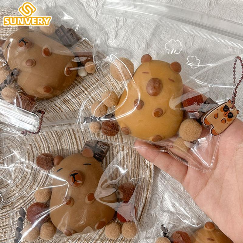 Non-Toxic Capybara Squishy Toy Slow Rebound Cute Brown Bear Animal Stress Relief Fidget Sensory Toys For Kids Adults Decompression Gift