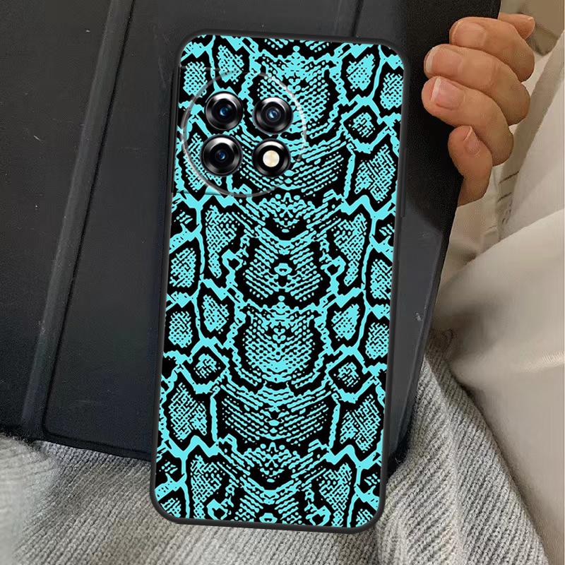 Snake Skin Print Case For OnePlus 15 13T 13 12 11 13R 12R 10R 10T 8T OnePlus Nord 5 CE 3 4 Lite N20 N30 Cover