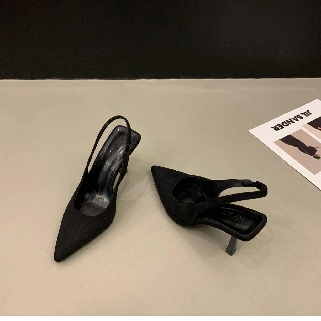 Chaussures à talons tendance pour femmes, chaussures d'été sexy à bout pointu et à talon fin, sandales pour femmes, chaussures de soirée à talons hauts