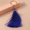 Pretty Tassels Feather Keychain Women Girl Key Ring Pendants for Handbag Decor DIY Handmade Jewelry Gifts
