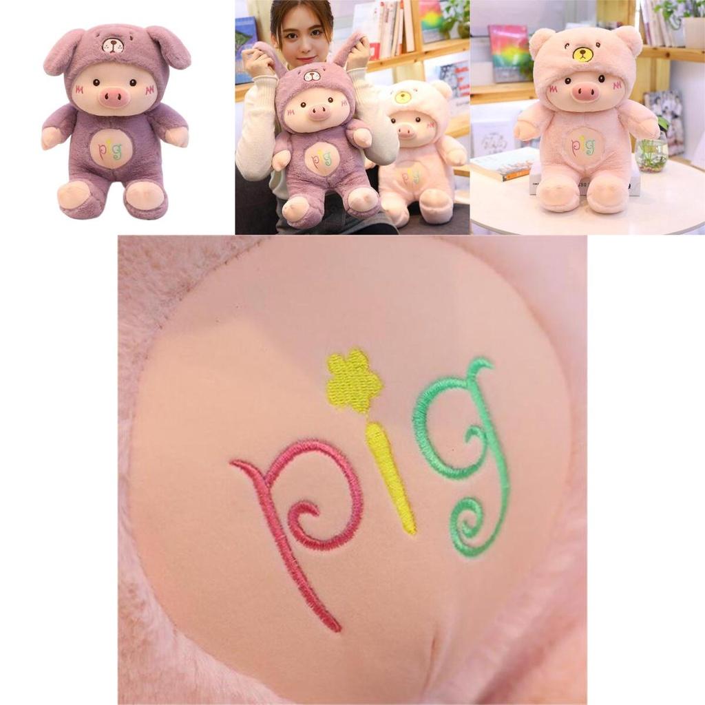 Weiches und kuscheliges Schweine-Stofftier für Kinder in drei Farben und Größen
